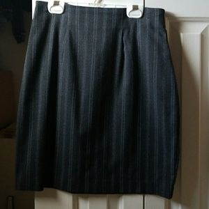 Gray striped skirt